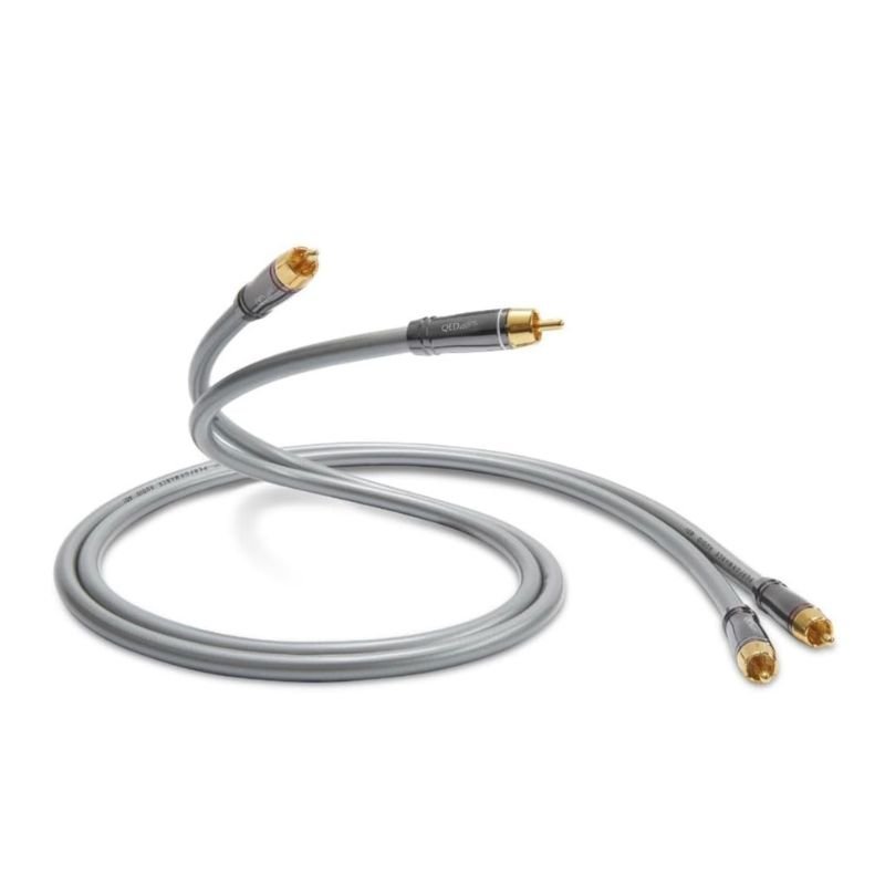 Câble RCA QED Performance Audio 40i pour platine vinyle, conducteurs Solid Complementary OFC avec blindage tressé renforcé