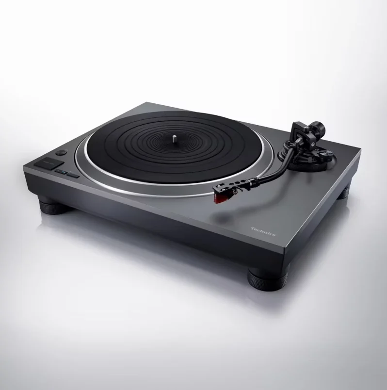 Technics SL-1500CS vue trois-quarts droite — finition gris métallique