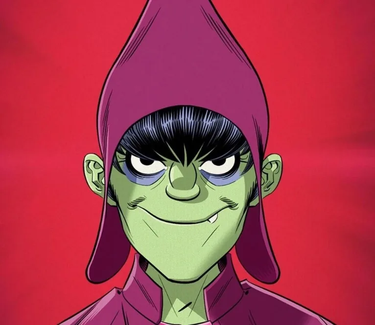 Murdoc Niccals - bassiste et leader auto-proclamé de Gorillaz à la peau verte