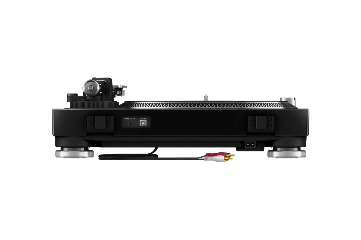 Pioneer DJ PLX-500 face arrière avec sorties RCA, USB et sélecteur Phono Line
