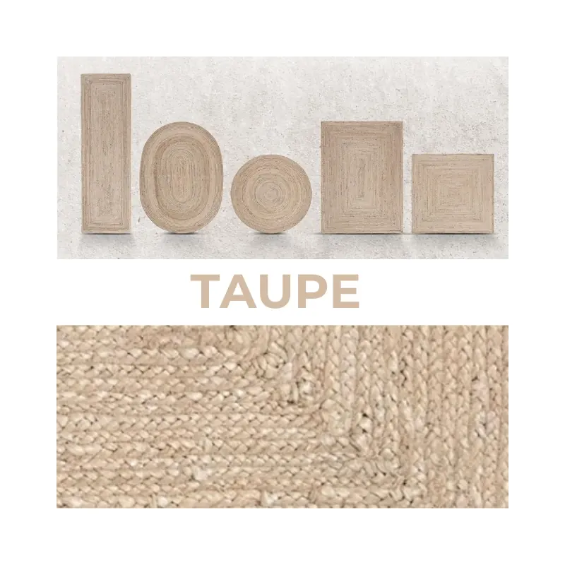 Tapis jute vue rapprochée du tressage avec fibres naturelles texturées